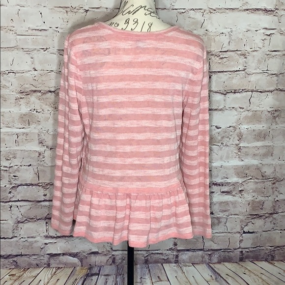 ANTHROPOLOGIE POSTAGE STAMP PEPLUM SWEATER - Picture 5 of 7